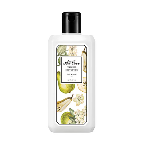 missha all over perfumed body lotion pear & rose 330ml